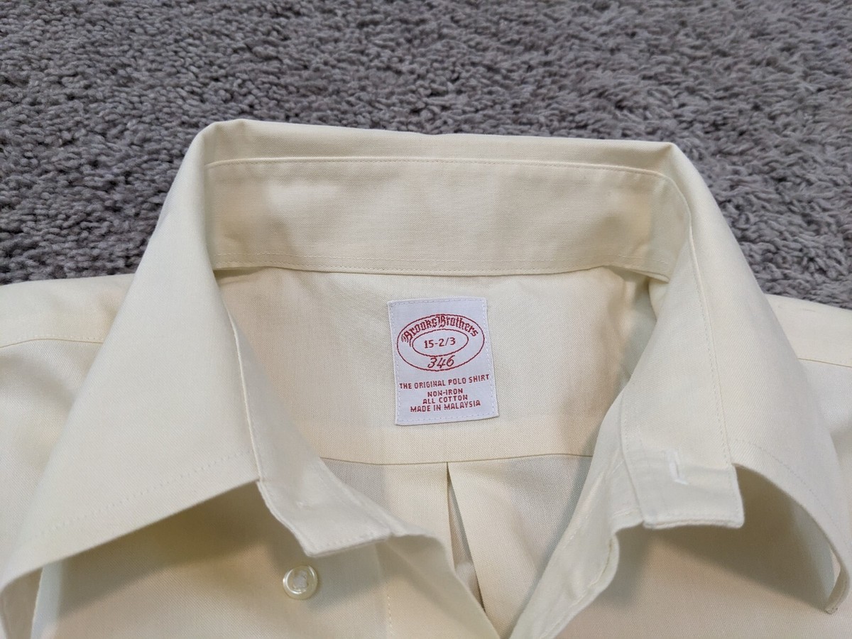 【3枚セット】Brooks Brothers Luxury Shirt 15 Brooks Brothers 346 Dress Shirt Men's 15 - 2/3 Button Down Yellow