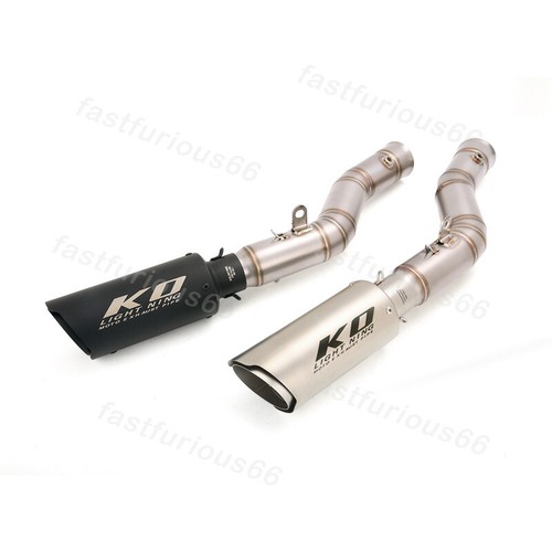 Exhaust System Mid Link Pipe 51mm Steel Muffler For Yamaha YZF R1 MT10 2009-2014 - Picture 8 of 13
