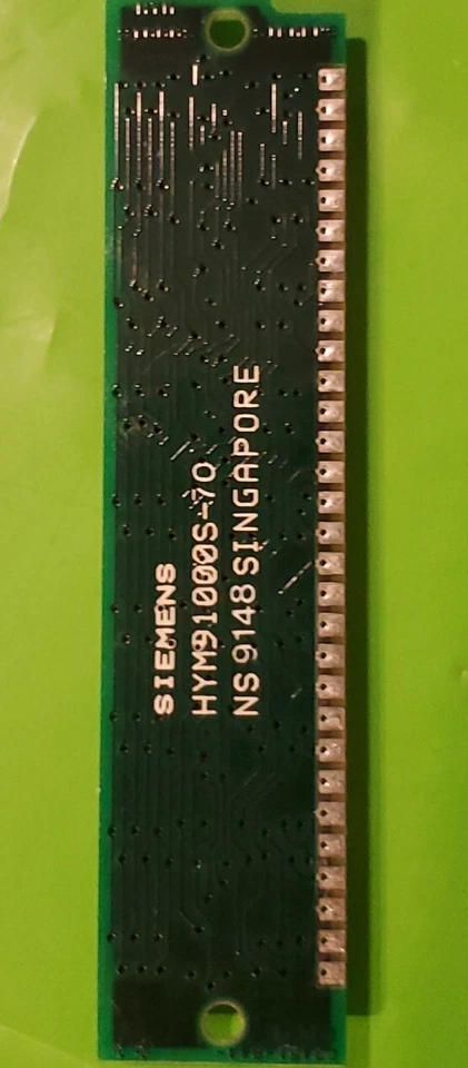 MÓDULO DE MEMORIA SIMM SIEMENS HYM91000S-70 1MB 30 PINES Foto 2 de 2