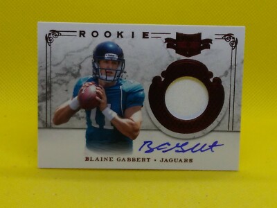 Blaine Gabbert 2011 Plates & Patches ROOKIE AUTO JERSEY #207 Jaguars **139/299**