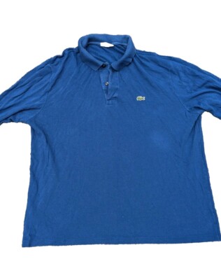 Lacoste Live Polo Shirt Top Men's Size 3XL Blue Long Sleeve 100