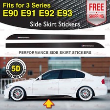 Für BMW E90 E91 E92 E93 3er Performance Seitenaufkleber 5D CARBON MUSTER Grafik