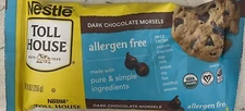 Nestle Toll House ALLERGEN FREE DARK CHOCOLATE Morsels Baking Chips 9 oz Bag