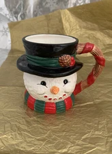 ❤️VINTAGE “THE CELLAR” SNOWMAN MUG MACY'S IN ORIGINAL BOX