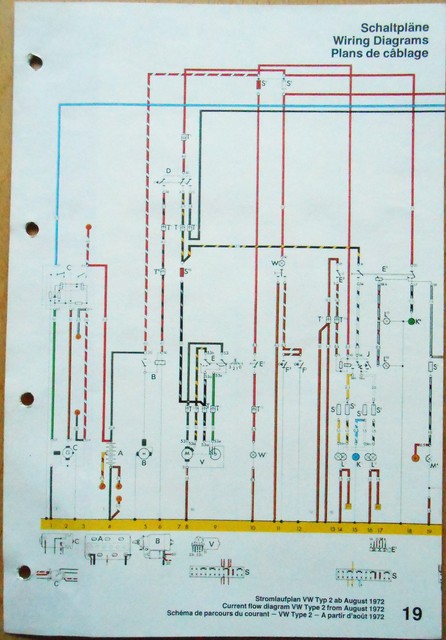 Schaltplan Stromlaufplan Typ 2 Vw Bus T2 Bulli Ab August 1972 Ebay