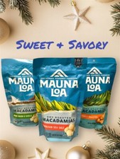 HAWAII MAUNA LOA Macadamias Nuts HAWAIIAN SEA SALT, HONEY GRALIC 8 oz 3 Bags