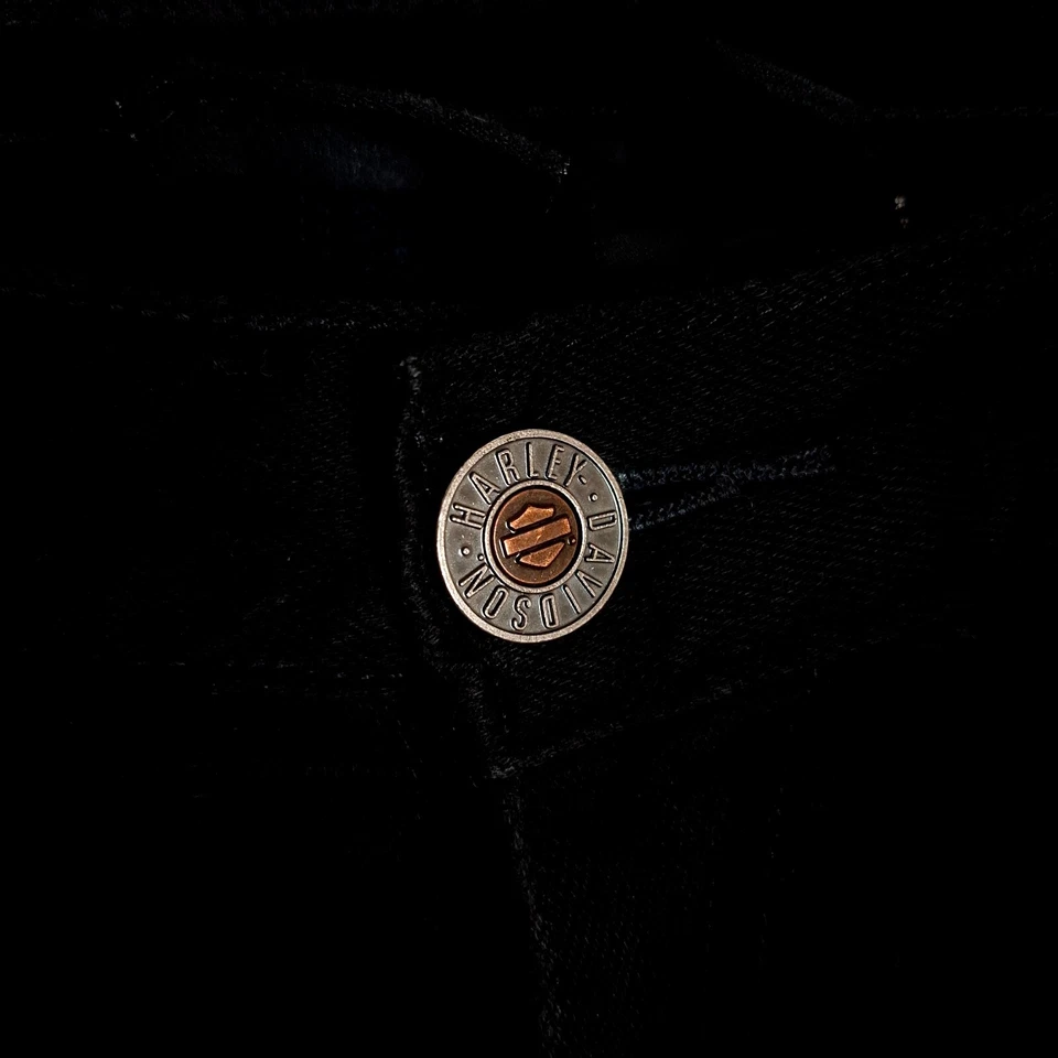 Jean homme HARLEY DAVIDSON taille W36 L28 coupe décontractée noir stretch droit - Photo 4/4