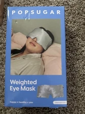 POPSUGAR Weighted Sleep Mask, Silky Soft, Aromatherapy with Lavender & Mint NEW