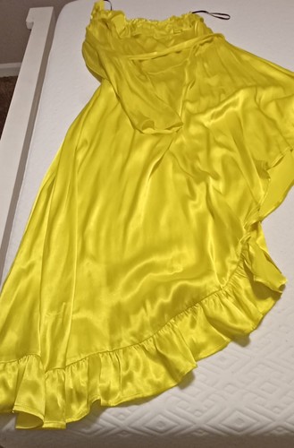 H&M Size 8Yellow one shoulder Asymetric dress VG condition - Picture 5 of 6
