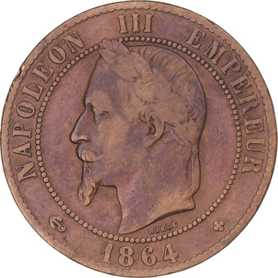 1046517] Coin, France, Napoleon III, 10 Centimes, 1864, Strasbourg