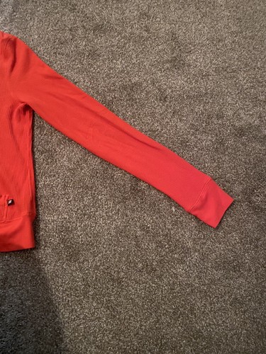 Polo Jeans Co. Womens Zip Up Hoodie Size Large Red Cotton/Modal/Spandex - Picture 2 of 8