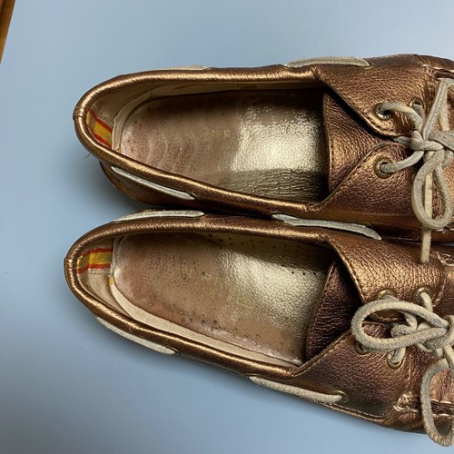 Zapatos mocasines Sperry Top-Sider para mujer talla 8M cobre bronce cuero barco - Imagen 4 de 15