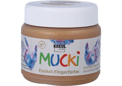 KREUL 23125 - Mucki schimmernde Funkel - Fingerfarbe 150 ml in Goldschatz auf...