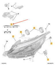 PEUGEOT 2008 Front Left Headlight RHD 1685354180 NEW GENUINE