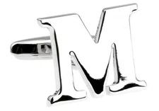 Letter M Pair of Cufflinks