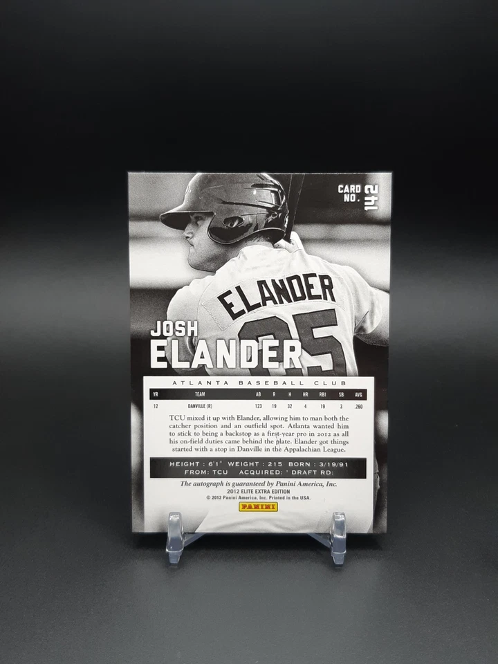 2012 Elite Extra Edition /593 Josh Elander #142 Auto - Image 2 of 2