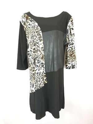 H23) MAGNA Fasion Kleid Tunika Gr. 48 / 50 Neu Tiermuster