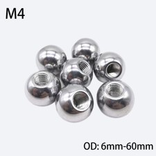 304 Stainless Steel Ball M4 Blind Half Hole Ball Female Thread Steel Ball 6 60mm