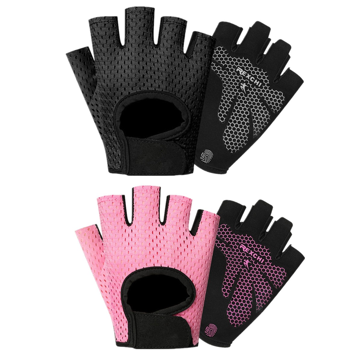Men Women Weightlifting Gloves With Wrist Wrap Weight Workout Gym Fitness