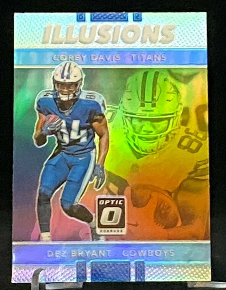 2017 Optic Illusions Corey Davis Tennessee Titans Dez Bryant Cowboys Card #24