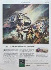 1943 General Motors Diesel Power Vintage Ad It's a tough proving ground