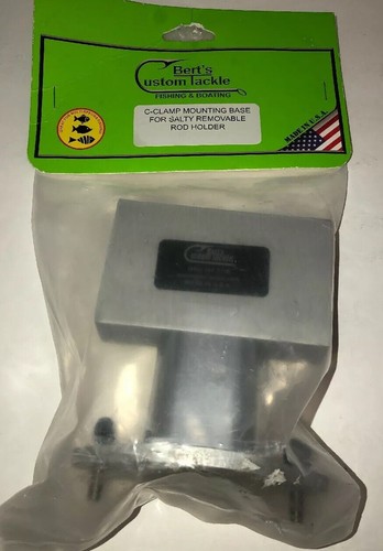 BERT'S CUSTOM TACKLE MF3022 C-CLAMP MOUNTING BASE SALTY FISHING ROD HOLDER NEW - Picture 12 of 12