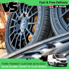 FIT TRANSIT CUSTOM 18-23 CALIBRE T-SPORT GLOSS BLACK LOAD RATED 5X160 18" ALLOYS