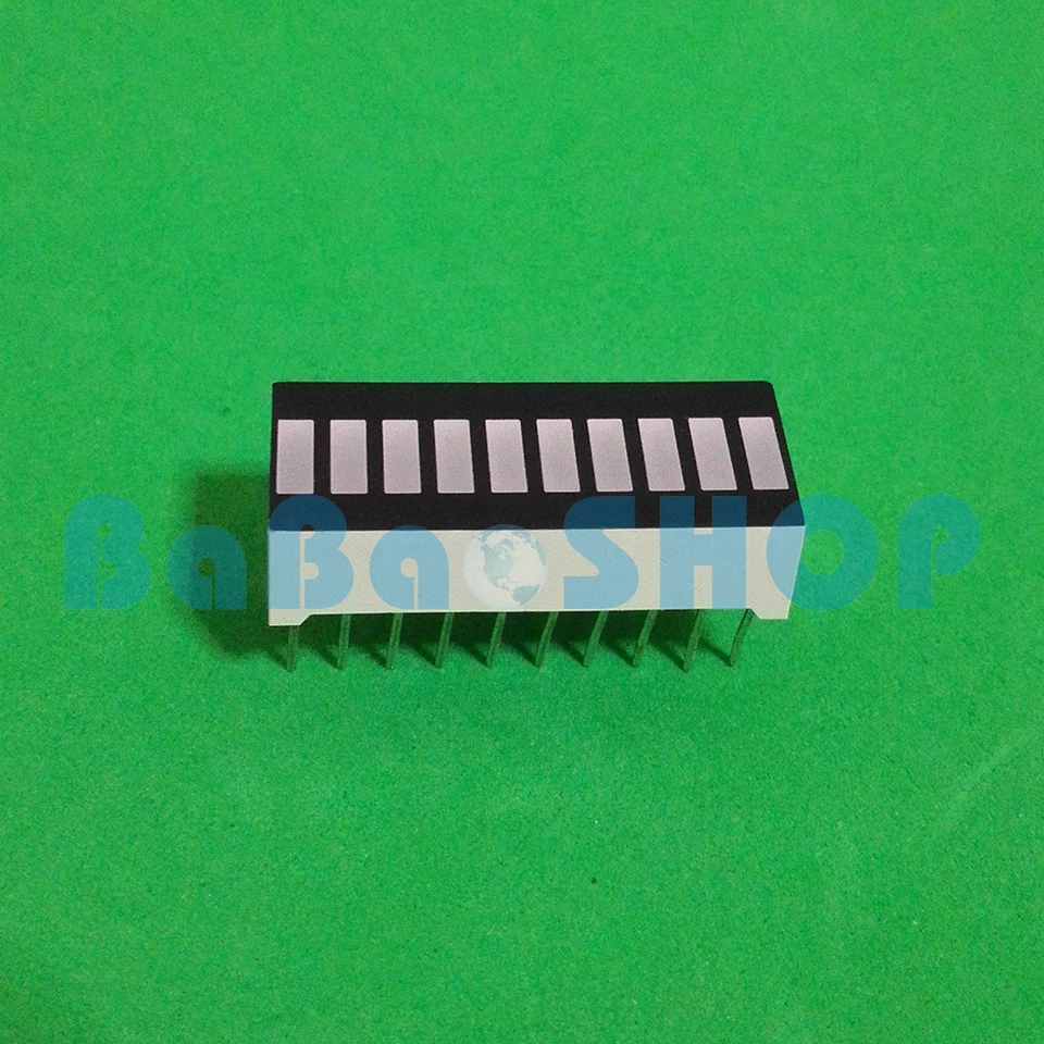 6pcs Tri-Color Fixed 10-Segments LED Bargraph GYR 3Green+3Yellow+4Red - Image 3 of 3