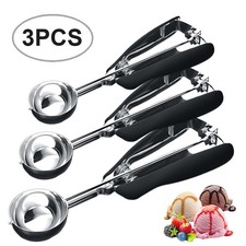 Stainless Steel Ice Cream Scoop for Mash Potato Ice Cream Spoon Ball Scooper New