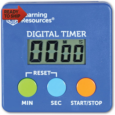 Learning Resources Digital Timer, Count Down/Up, Displays Seconds/Minutes, Ages