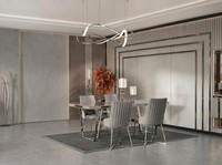 Esstisch 4 StüHle Beige Grau Modern Holz Metall Esszimmer
