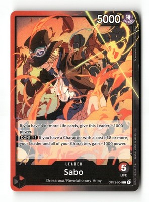 Sabo (004) OP13-004 L Carrying On His Will NM Non Holo