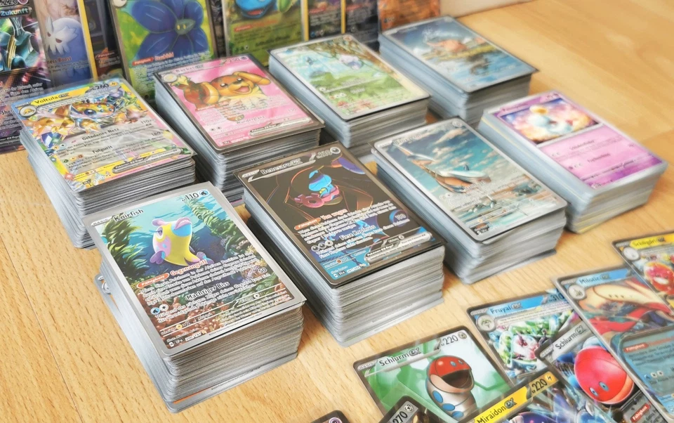60 Pokemon Karten +1 EX oder als sofort spielbares Deck. inkl 5 Holos Deutsch NM