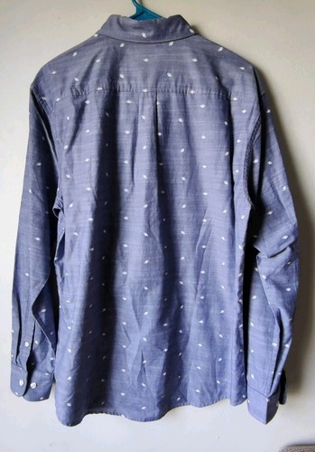 Original Pinguin Fußball Hemd mit Knöpfen grau/blau Chambray Sportler Medium - Bild 2 von 8