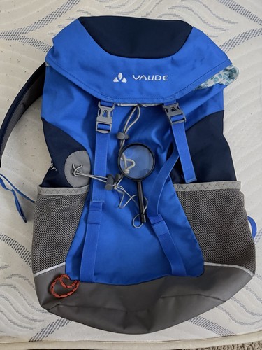 VAUDE Puck 14 14L Hiking Backpack Padded Reflective Blue Gray Mesh Pockets