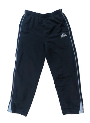 Vintage Lonsdale London Track Pants Boys 11-12 Black Y2K Casual Sport Retro