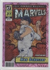 2022 Panini Donruss Marvels Pink Fireworks Max Scherzer #M-5 5y7