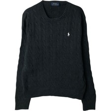 Used Ralph Lauren POLO RALPH LAUREN Cable Knit Cotton Sweater Men's Size L ...