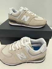 New Balance 574 Gray/White Lace Up Sneakers Unisex Kids US 8 EU 25 IC574EVW