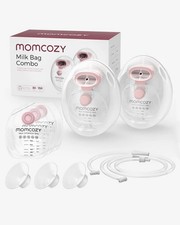 momcozy Disposable Breast Milk Storage Pouch 30 Count 150ml Clear Pink BPA Free