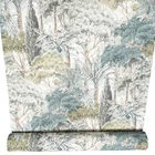 Green Floral Tree Wallpaper Jungle Textured Vinyl Slight Imperfect Feature Wall