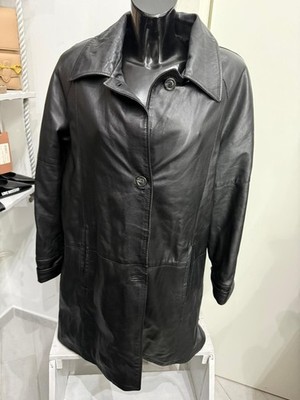 Jacke Mantel Damen Leder schwarz Gr. 46 Cod.AM165