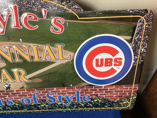 Old Style Beer And Chicago Cubs Tin Sign - NEW 100 Yr Centennial - Picture 2 of 4