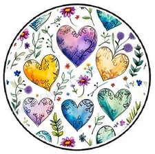 HEART SQUIGGLY PATTERN VALENTINES DAY ENVELOPE SEALS LABELS STICKERS PARTY FAVOR