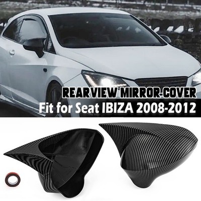 2x Spiegelkappen Gehäuse Für 08-17 Seat Ibiza 6J MK4/Leon MK2 09-12 Carbon-Optik