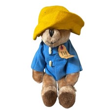 Vintage Paddington Bear Plush Eden Toys Blue Coat Yellow Hat 1975 Collectible