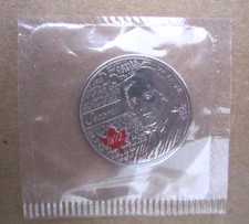 Canada 2013 War of 1812  Laura Secord  Colourized PL  BU UNC 25 Cents Sealed