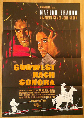 SÜDWEST NACH SONORA - Kinoplakat A1 ´66 - MARLON BRANDO John Saxon