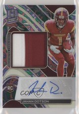 2022 Panini Spectra Rookie Psychedelic Prizm 1/5 Jahan Dotson Patch Auto 0w4i