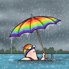 Kimmer Blank Greetings Card | Wet As It Gets